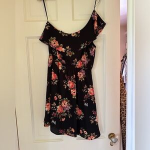 One shoulder flower dress